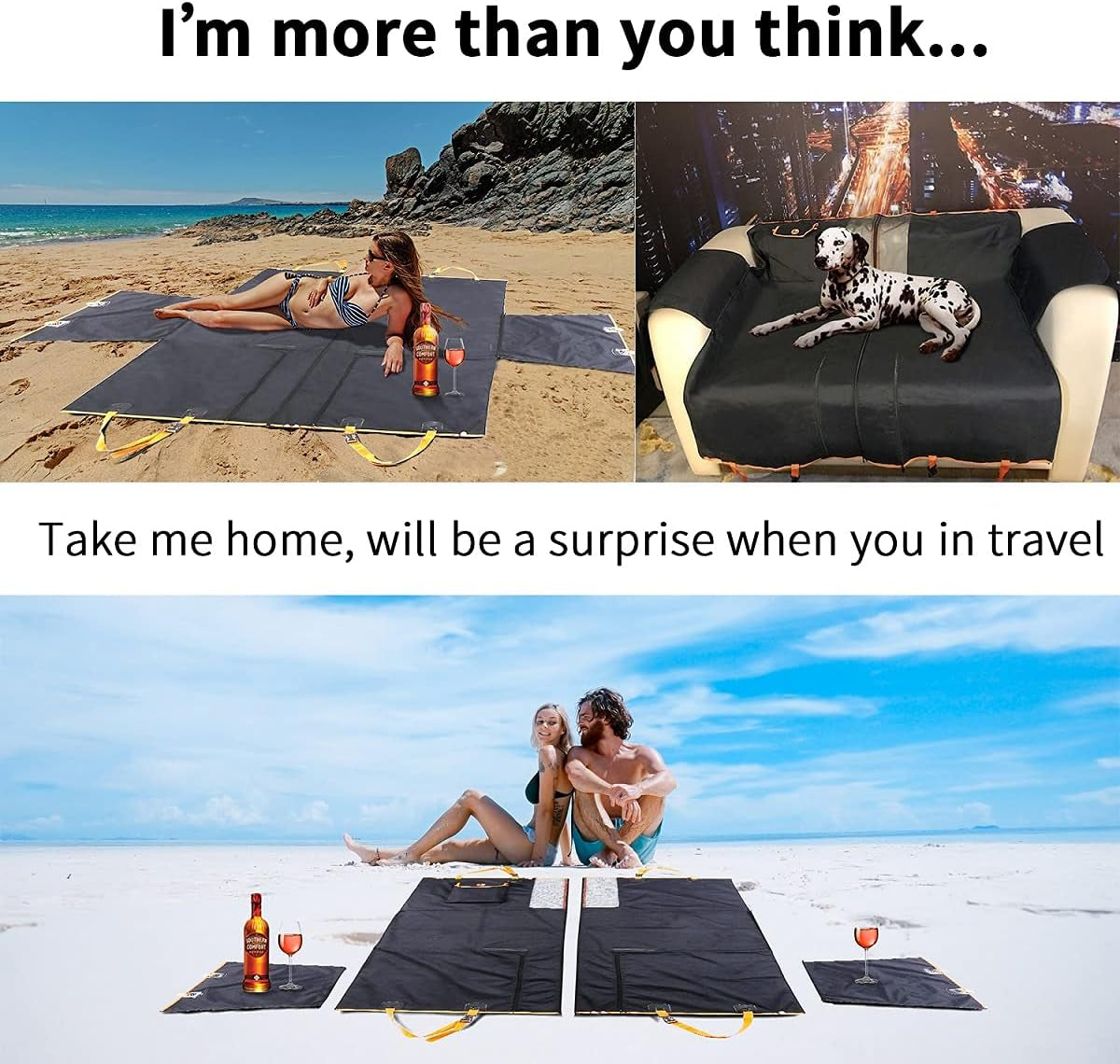 Upgraded 4-In-1 Dog Car Seat Cover Pet Seat Covers for Back Seat, Scratch Proof & Nonslip Backing & Hammock, 900D Heavy Duty Dog Seat Protector for Cars, Trucks and Suvs (Black)