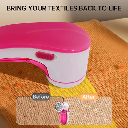 Cordless Fabric Shaver, Rechargeable , Electric Lint Shaver Sweater Defuzzer with 2 Replaceable Stainless Steel Blades, Remove Clothes Fuzz, Pills, Bobbles