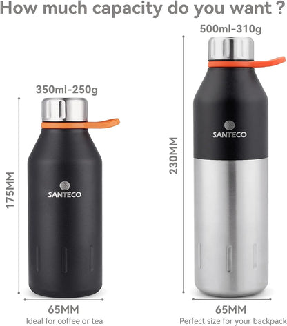 Stainless Steel Kola Water Bottle 17 Fl Oz, Black