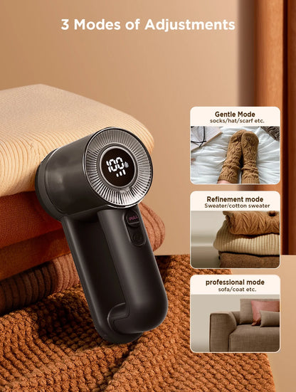 Rechargeable Fabric Shaver, 2 in 1 Electric Lint Remover with Lint Brush, Fuzz Lint Shaver, Sweater Shaver to Remove Pilling, Fabric Defuzzer for Clothes, Furniture (Black)
