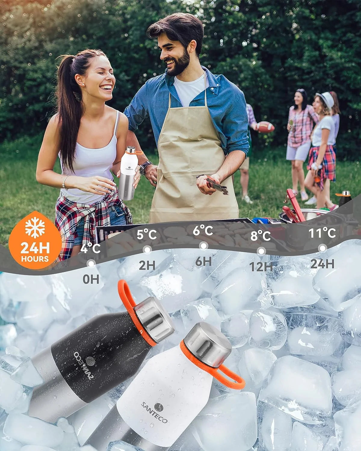 Stainless Steel Kola Water Bottle 17 Fl Oz, Black