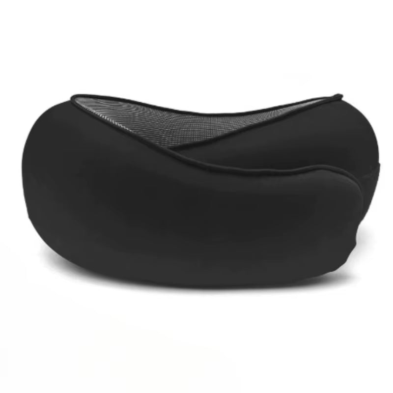 U-Shaped Travel Pillow, Snail Style, Portable with Adjustable Neck Support, Machine Washable, Knit Polypropylene Cover