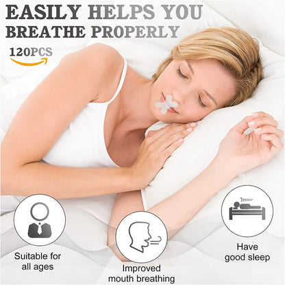 120Pcs Mouth Tape for Sleeping Mouth Tape for Sleeping Keep Mouth Close Prevent Snoring Gentle Sleep Strip Sleep Mouth Strip