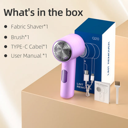 Fabric Shaver, Lint Remover Rechargeable, Electric Portable Sweater Defuzzer with 3 Speeds to Remove Pilling for Clothes, Furniture, Sweater, Couch, Blanket