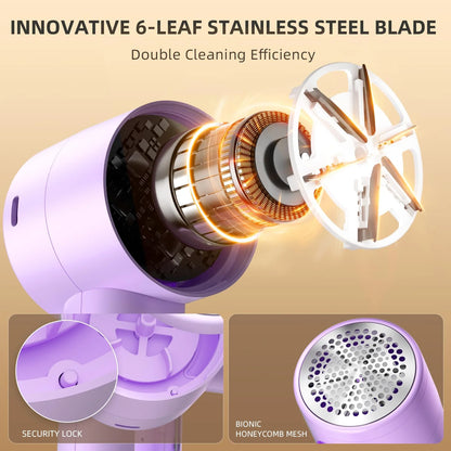 Fabric Shaver, Lint Remover Rechargeable, Electric Portable Sweater Defuzzer with 3 Speeds to Remove Pilling for Clothes, Furniture, Sweater, Couch, Blanket